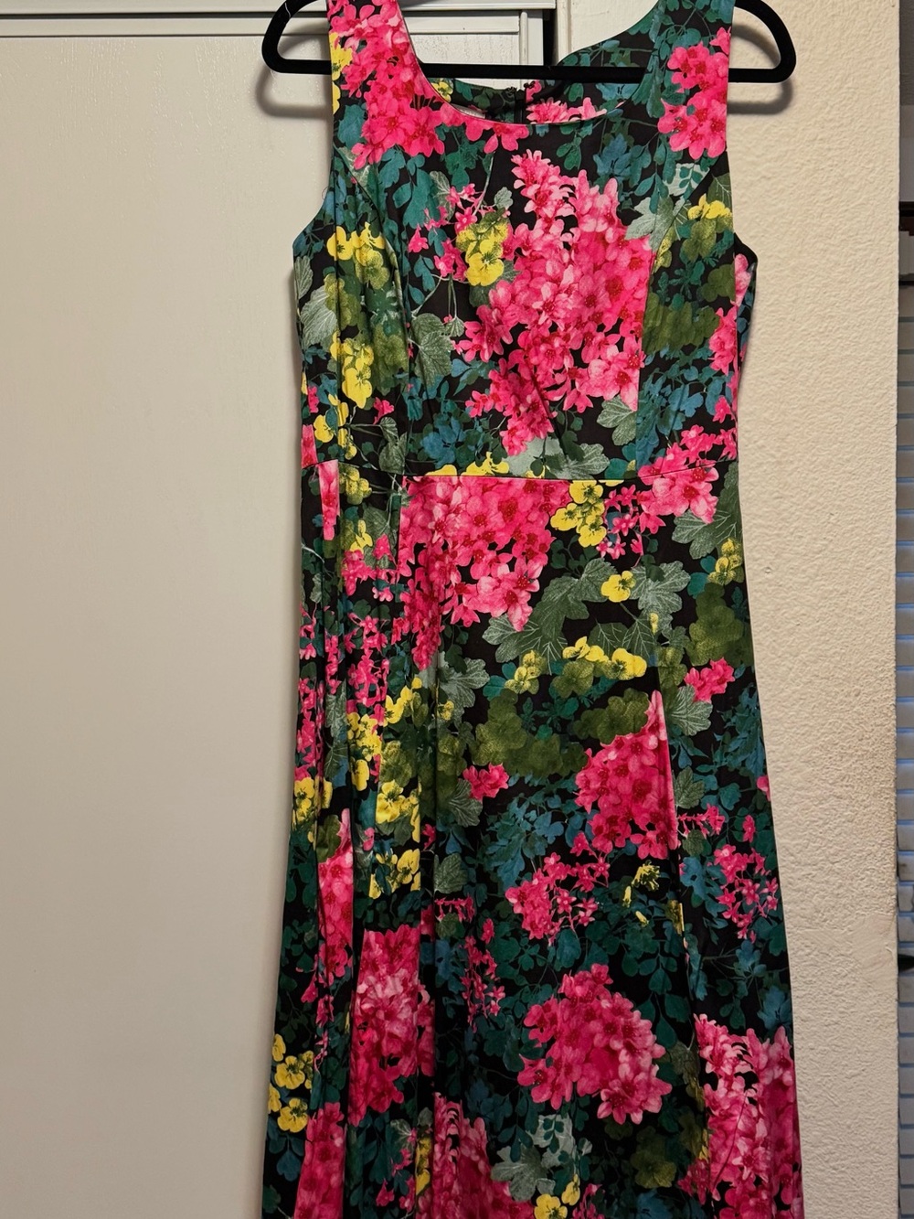 Talbots Floral Sleeveless Dress in Pink, Green & Yellow